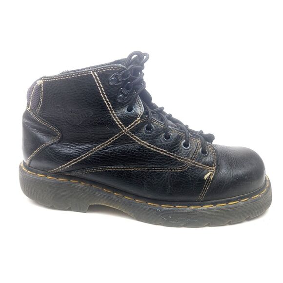 VTG Dr. Martens Men’s England 8A07 Leather Boots Size 13 UK 12 Black Chunky Y2K main image 8